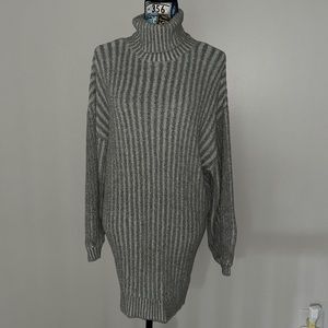 Long sleeve cowl neck sweater dress